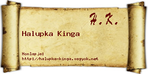 Halupka Kinga névjegykártya